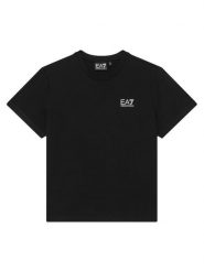 EA7 Emporio Armani T-Shirt 7G000137 AF10373 MC001 Czarny Regular Fit. Czarne t-shirty i topy dla dziewczynek EA7 Emporio Armani, bez wzorów, z bawełny, bez ramiączek. Za 199.99 zł.