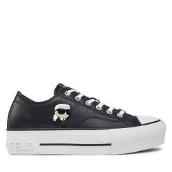 Trampki KARL LAGERFELD. Czarne trampki i tenisówki damskie KARL LAGERFELD, bez wzorów, bez zapięcia. Za 339.99 zł.