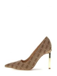Guess Szpilki FLFCE2 FAL08 Beżowy. Brązowe szpilki damskie Guess, z aplikacjami, bez obcasa, bez zapięcia. Za 634.99 zł.
