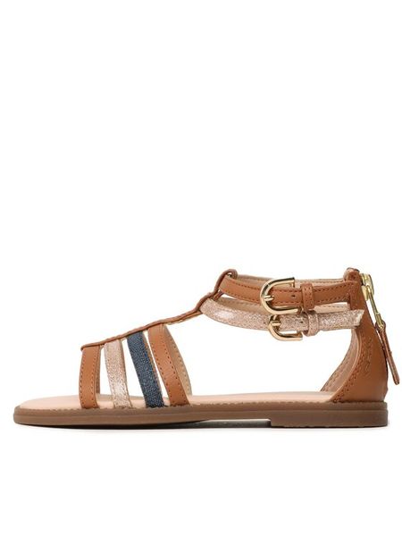 Geox Sandały J S.Karly G. D J7235D 0BCKC C6N4B S Brązowy. Brązowe sandały dziewczęce Geox, ze skóry, bez zapięcia. Za 254.99 zł.