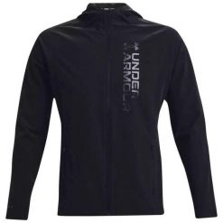 Kurtka do biegania męska Under Armour OutRun The Storm Jacket. Czarne kurtki sportowe męskie Under Armour, m, bez wzorów, do biegania. Za 389.00 zł.