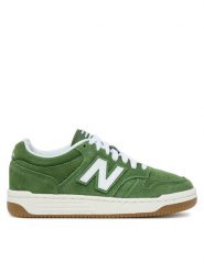 New Balance Sneakersy GSB480SA Zielony. Zielone buty sportowe dziewczęce New Balance, bez wzorów, ze skóry, bez zapięcia. Za 269.99 zł.