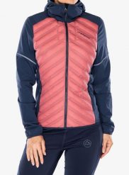Kurtka do biegania damska La Sportiva Koro Jacket. Czerwone kurtki sportowe damskie La Sportiva, l, bez wzorów, z elastanu, bez kaptura, do biegania, primaloft. Za 593.99 zł.