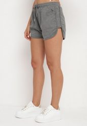 Ciemnoszare Dresowe Szorty z Bawełną High Waist Floratess. Szare szorty damskie Born2be, na lato, l, bez wzorów, z bawełny, biznesowe, z podwyższonym stanem. Za 29.99 zł.