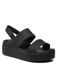 Sandały Crocs. Czarne sandały damskie Crocs, bez wzorów, bez obcasa, na płaskiej podeszwie, bez zapięcia. Za 249.99 zł.