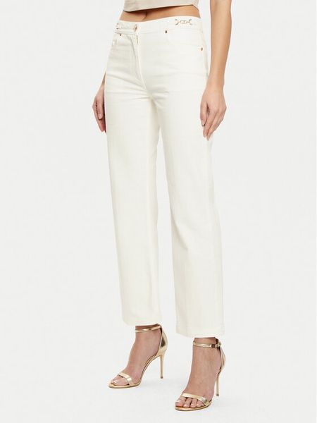 Marciano Guess Spodnie materiałowe 4BGA02 7173A Écru Regular Fit. Spodnie materiałowe damskie Marciano Guess, z aplikacjami, z bawełny. Za 429.99 zł.