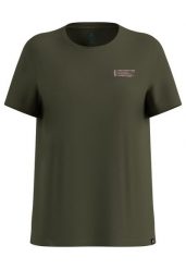 Koszulka z krótkim rękawem damska ODLO T-shirt crew neck s/s COTTON BLEND. Zielone t-shirty damskie Odlo, l, bez wzorów, z bawełny, bez kołnierzyka. Za 209.99 zł.