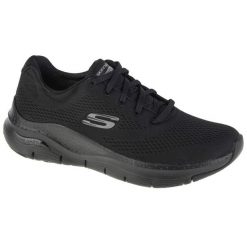 Buty do chodzenia damskie Skechers Arch Fit Big Appeal. Czarne obuwie sportowe damskie Skechers, bez wzorów, z gumy, na fitness i siłownię. Za 379.99 zł.
