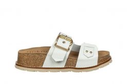 Klapki Yokono Oca-252 Opak Hielo, Biały, Skóra naturalna - 39. Białe klapki damskie Yokono, bez wzorów, z materiału, eleganckie, bez obcasa, na platformie. W wyprzedaży za 179.10 zł.