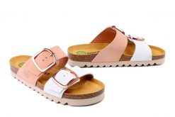 DR. BRINKMANN 700924-42 rosa, klapki damskie. Czerwone klapki damskie Dr. Brinkmann, bez wzorów, ze skóry, bez obcasa. Za 329.90 zł.