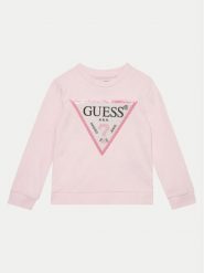 Guess Bluza K4YQ10 KA6R4 Różowy Regular Fit. Czerwone bluzy dla dziewczynek Guess, z aplikacjami, z bawełny, bez ramiączek, bez kaptura. Za 119.99 zł.