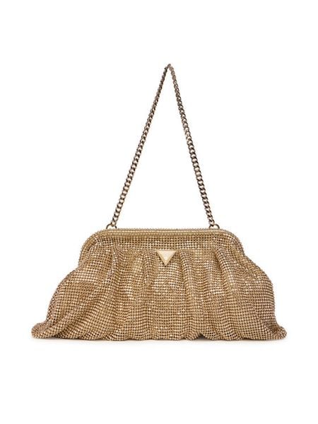 Guess Torebka 176655 Złoty. Żółte torebki do ręki damskie Guess, z aplikacjami, z syntetyku, wizytowe, bez dodatków. Za 419.99 zł.