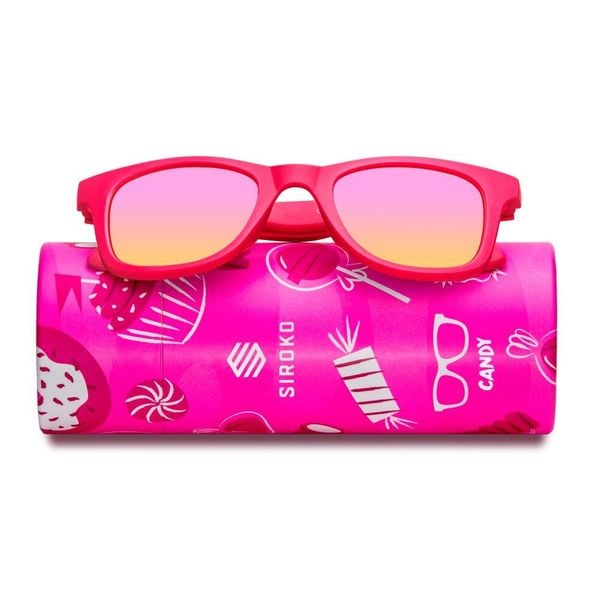 Ęce okulary przeciwsłoneczne Lifestyle Siroko Candy. Czerwone okulary przeciwsłoneczne dla dzieci SIROKO. Za 84.00 zł.