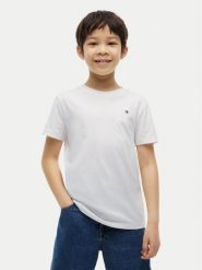 Tommy Hilfiger T-Shirt Team Tommy Graphic KB0KB10591 Biały Regular Fit. Białe t-shirty dla chłopców Tommy Hilfiger, bez wzorów, z bawełny, bez ramiączek. Za 129.99 zł.