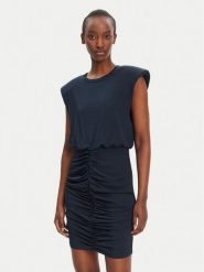 ROTATE Sukienka koktajlowa 1137042318 Granatowy Slim Fit. Niebieskie sukienki damskie ROTATE, bez wzorów, z wiskozy, wizytowe, bez kołnierzyka, bez ramiączek. Za 439.99 zł.