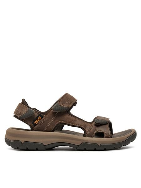 Teva Sandały Langdon Sandal 1015149 Brązowy. Brązowe sandały męskie Teva, z nubiku, bez zapięcia. Za 422.99 zł.