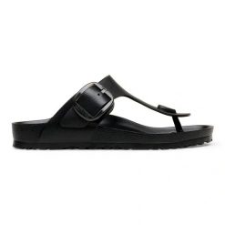Birkenstock Gizeh Big Buckle EVA Black Japonki damskie. Czarne klapki damskie Birkenstock, bez wzorów, eleganckie, bez obcasa. Za 239.99 zł.