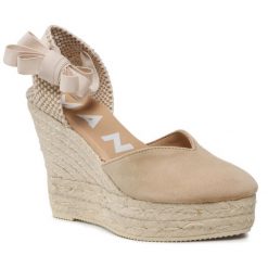 Espadryle Manebi. Brązowe sandały damskie Manebi, bez wzorów, bez obcasa, bez zapięcia. Za 689.99 zł.