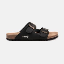 Sandały ergonomiczne DURTAL W ze skóry z podeszwą EVA i możliwością dopasowania. Czarne sandały męskie IZAS, ze skóry, bez zapięcia. W wyprzedaży za 265.17 zł.