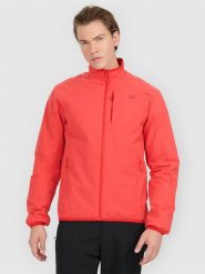 4F Kurtka puchowa trekkingowa z wypełnieniem syntetycznym męska - pomarańczowa XXL. Brązowe kurtki męskie 4f, m, bez wzorów, z materiału, bez kaptura. Za 349.99 zł.