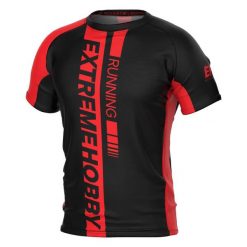 Koszulka biegowa męska z krótkim rękawem EXTREME HOBBY DRAFT. Czerwone koszulki sportowe męskie EXTREME HOBBY, m, bez wzorów, z elastanu, bez kołnierzyka, bez ramiączek, do biegania. Za 149.00 zł.