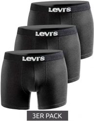 Bokserki majtki męskie Levi's Boxers 3-Pack. Czarne bokserki męskie Levi's, m, bez wzorów, z bawełny. Za 99.00 zł.