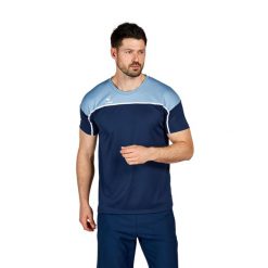 Jersey Erima Change. Niebieskie koszulki sportowe męskie Erima, bez wzorów, z jersey, bez kołnierzyka, bez ramiączek, na fitness i siłownię. Za 187.00 zł.