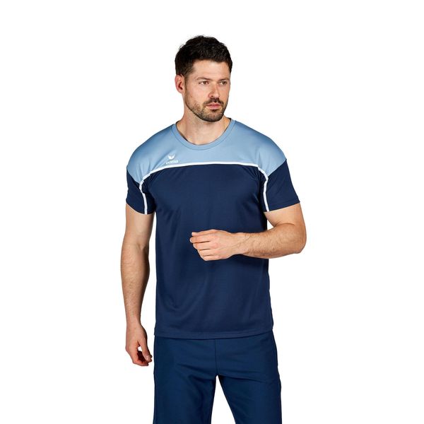 Jersey Erima Change. Niebieskie koszulki sportowe męskie Erima, bez wzorów, z jersey, bez kołnierzyka, bez ramiączek, na fitness i siłownię. Za 187.00 zł.