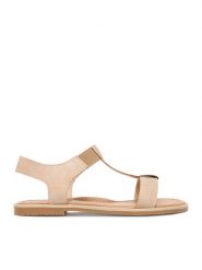 DeeZee Sandały CEO-CS166-3A Beżowy. Brązowe sandały dziewczęce DeeZee, z materiału, bez zapięcia. Za 59.99 zł.