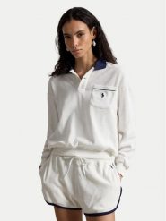 Polo Ralph Lauren Bluza 211A12737002 Biały Relaxed Fit. Białe bluzy damskie Polo Ralph Lauren, xxl, bez wzorów, z bawełny, bez kaptura. Za 859.99 zł.