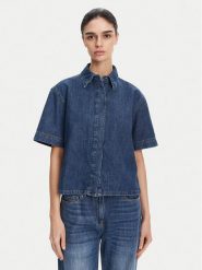 French Connection Koszula jeansowa 72NZD Niebieski Regular Fit. Niebieskie bluzki damskie French Connection, m, bez wzorów, z bawełny, bez kołnierzyka, bez ramiączek. Za 159.99 zł.