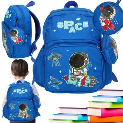 Plecak dla przedszkolaka szkolny dziecięcy astronauta 30x14x23cm Kik Sp. z o. o. Sp. k. Torby i plecaki dziecięce Sferazabawek. Za 52.80 zł.