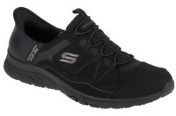 Buty sportowe Sneakersy damskie, Slip-ins: Gratis Sport - Leisurely. Czarne obuwie sportowe damskie Skechers, bez wzorów, z materiału, trekkingowe. Za 329.99 zł.