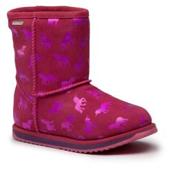 Śniegowce EMU Australia. Czerwone buty zimowe dziewczęce Emu Australia, bez zapięcia. Za 479.99 zł.