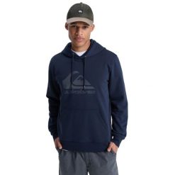 Bluza z kapturem dla Mężczyzn COMP LOGO Czarny. Niebieskie bluzy męskie Quiksilver, m, bez wzorów, z bawełny, z kapturem. Za 299.99 zł.