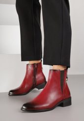 Czerwone Botki Sztyblety z Elastyczną Wstawką Verithelle. Czerwone botki damskie Born2be, z jeansu, eleganckie, bez obcasa, na obcasie, bez zapięcia. Za 179.99 zł.