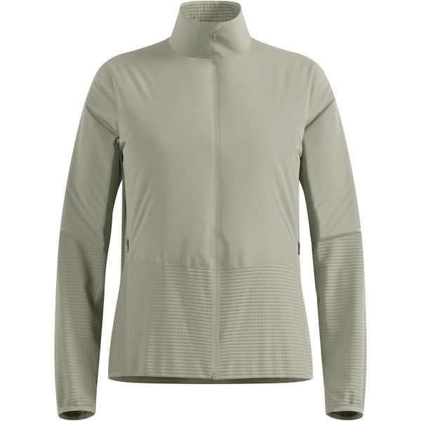 Kurtka hybrydowa Odlo Jacket ESSENTIAL INSULATOR HYBRID. Szare kurtki damskie Odlo, bez wzorów, bez kaptura, do biegania. Za 589.99 zł.