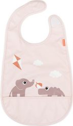 Śliniak z kieszonką Playground pudrowy róż. Czerwone śliniaki dla dzieci Done by deer, bez wzorów. Za 59.00 zł.