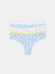Majtki stringi 5 pack - wielobarwny. Stringi damskie Sinsay, l, bez wzorów. Za 29.99 zł.