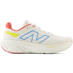 Buty do biegania damskie New Balance Fresh Foam 1080 v13 W1080O13 – białe. Białe obuwie sportowe damskie New Balance, bez wzorów, z materiału, do biegania. Za 429.99 zł.
