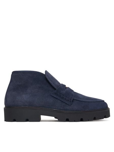 Tommy Hilfiger Botki Th Enamel Charm Loafer Boot FW0FW09680 Granatowy. Niebieskie botki damskie Tommy Hilfiger, bez obcasa, na płaskiej podeszwie, bez zapięcia. Za 699.99 zł.
