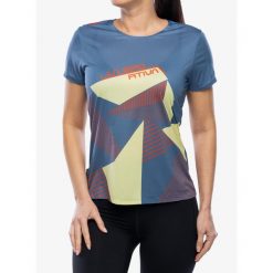 Koszulka wspinaczkowa damska La Sportiva Comp T-Shirt. Niebieskie koszulki sportowe damskie La Sportiva, bez wzorów, bez kołnierzyka, bez ramiączek. Za 203.99 zł.