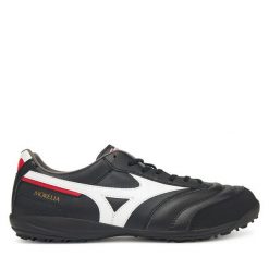 Buty do piłki nożnej Mizuno. Czarne buty sportowe męskie Mizuno, bez zapięcia, do piłki nożnej. Za 349.99 zł.