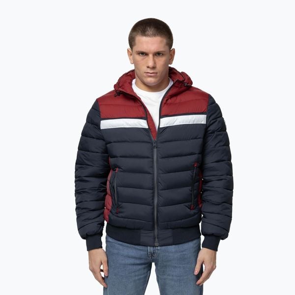 Kurtka zimowa męska Pitbull Rubio Quilted Hooded. Niebieskie kurtki męskie PITBULL, na zimę, m, bez wzorów, z poliamidu, bez kaptura. Za 329.99 zł.