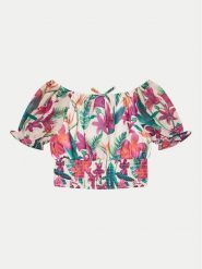 Guess Bluzka J5GH00 WA2T0 Kolorowy Regular Fit. Bluzki dla dziewczynek Guess, z aplikacjami, z syntetyku, bez ramiączek. Za 159.99 zł.