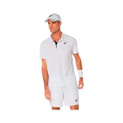 Polo Asics Court. Białe koszulki polo męskie Asics, bez wzorów, sportowe, bez ramiączek. Za 231.50 zł.