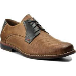 Półbuty LASOCKI FOR MEN - MB-LITWA-01 Brązowy. Brązowe eleganckie półbuty Lasocki For Men, z materiału. Za 189.99 zł.