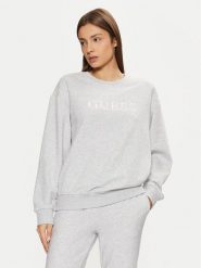 Guess Bluza O5RQ03 KCO31 Szary Regular Fit. Szare bluzy damskie Guess, l, z aplikacjami, z bawełny, bez kaptura. Za 159.99 zł.