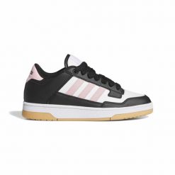 Buty do koszykówki dla kobiet adidas Rapid Court Low. Czarne obuwie sportowe damskie Adidas, bez wzorów, do koszykówki. Za 339.00 zł.