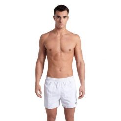 Szorty męskie kąpielówki spodenki kąpielowe na basen plażę Arena Bywayx. Białe krótkie spodenki sportowe męskie Arena, m, bez wzorów, do pływania. Za 89.99 zł.